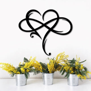 Valentine Metal Infinity Heart Sign Metal Infinity Symbol And Heart Wall Decor Love Sign Wedding Gift Sign Heart Infinity Anniversary Gift Sign Decorations