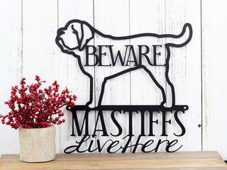 English Mastiff Metal Sign Mastiff Mastiff Sign Metal Wall Decor Outdoor Sign Wall Hanging Dog Decorations