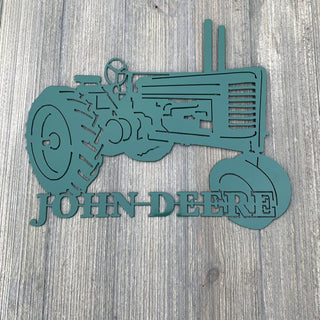 John Deere Metal Sign Cutout Cut Metal Sign Wall Metal Art Decorations