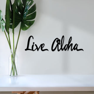 Live Aloha Saying Hawaii Hawaii Flower Decor Island Art Hawaiian Metal Sign Hawaiian Gifts Island Sign Decorations