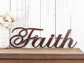 Faith Metal Sign Religious Decor Spritual Decor Religious Word Art Sign Metal Wall Decor Decorations