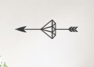 Diamond Metal Arrows Metal Wall Decor Metal Wall Sign Metal Wall Hangings Housewarming Gift Decorations