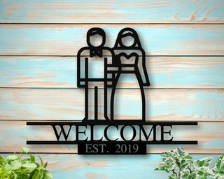 Custom Wedding Gift Custom Front Porch Wedding Sign Custom Wedding Decor Wedding Gift Last Name Sign Wedding Welcome Sign Decorations