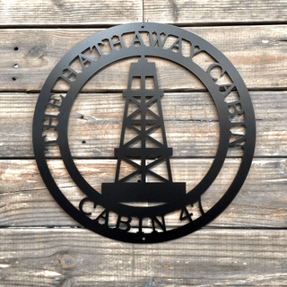 Oil Rig Metal Art Gift For Oil Rig Worker Cut Metal Sign Metal House Sign Decorations