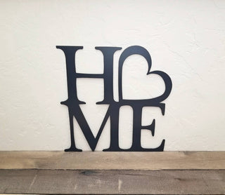 Heart Home Sign Metal Wall Decor Home Word With Heart Living Room Decor Word Art Cutout Housewarming Home Sign Decorations