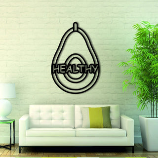 Avocado Wall Decor Metal Healthy Living Room Wall Signs Metal Wall Decor Wall Hanging Housewarming Gift Outdoor Metal Sign Decorations