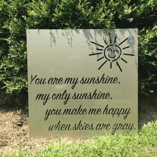 You Are My Sunshine Quote Sign Cut Metal Sign Metal House Sign Decorations