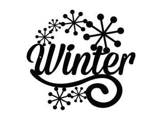 Winter Metal Sign Black Seasonal Decor Outdoor Sign Door Sign Metal Sign Winter Sign Decorations