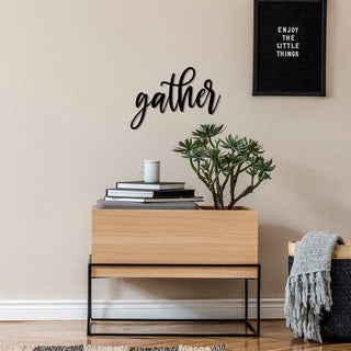 Gather Gather Metal Wall Decor Gather Metal Sign For Home Inspirational Housewarming Gift Decorations