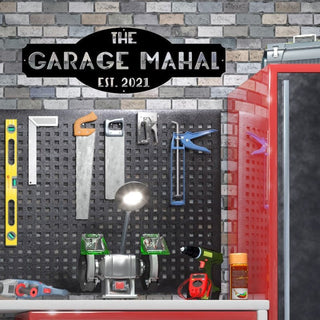 Custom Metal Garage Sign Personalized Cut Metal Sign Gifts Personalized Garage Man Cave Decor Garage Mahal Decorations