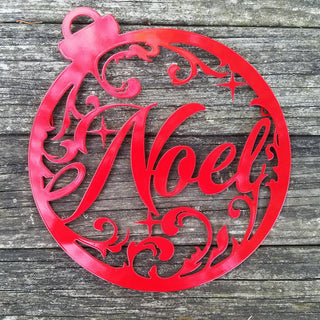 Noel Round Metal Sign Cut Metal Sign Wall Metal Art Decorations