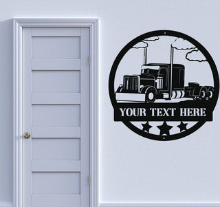 Construction Collection: Big Rig Trucker Wall Decor Trucking Company Trucker 18 Wheeler Diesel Metal Sign Art Decorations