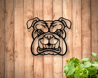 Bulldog Metal Sign For Home Bulldogs Sign Bulldogs Door Hanger Dog Metal Art Bulldog Fans Metal Artenglish Bulldog Art Metal Signs Decorations