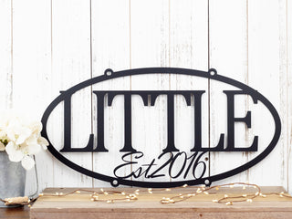 Family Established Metal Sign Custom Sign Family Last Name Sign Family Name Sign Established Sign Decorations