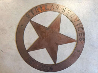 Metal Texas Star Sign With Custom Name Metal House Sign Decorations