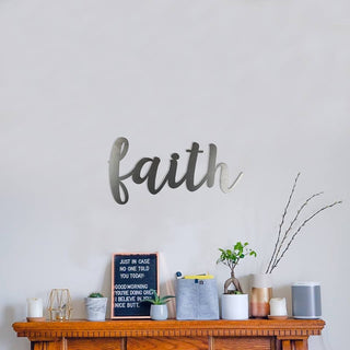 Metal Faith Sign Cut Metal Sign Decorations