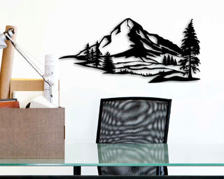 Mountain Mountain Office Decor Metal Mountain Sign Mountain Art Mountain Range Metal Outdoor Signs Office Mountains Decorations