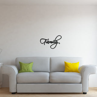 Family Sign Metal Words For The Wall Metal Wall Words Gallery Wall Decor Metal Word Signs For Living Room Decorations