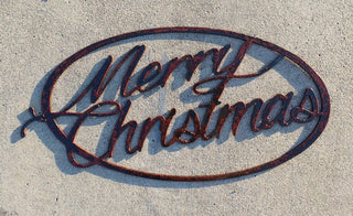 Merry Christmas Metal Sign Cut Metal Sign Wall Metal Sign Decorations