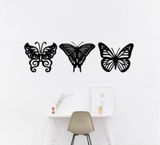 Butterfly Three Butterflies Butterflies Butterfly Metal Wall Decor Decorations