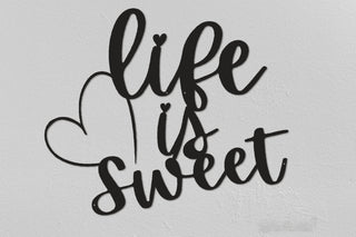 Life Is Sweet Sign living Room Wall Decor Bedroom Wall Decor Metal Wall Hanging Decorations