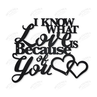 I Know What Love Is Decor Cut Metal Sign Metal House Sign Decorations