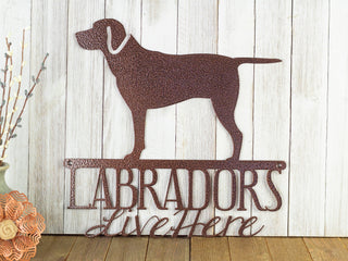 Labrador Retriever Dog Metal Sign Outdoor Sign Dog Mom Gift Laser Cut Steel Decorations