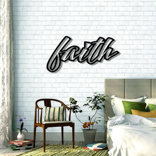 Faith Metal Sign Faith Sign Metal Words Metal Wall Decor Metal Signs Housewarming Gift Decorations