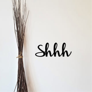 Shhh Sign Word Art Metal Wall Decor Master Bedroom Decor Nursery Room Library Saying Cursive Font Script Words For The Wall Decorations