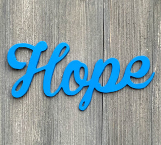 Hope Metal Sign Cutout Cut Metal Sign Wall Metal Art Decorations