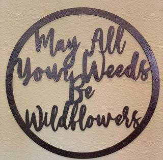 Wildflowers Sign Cut Metal Sign Wall Decor Metal Sign Metal Art Decorations