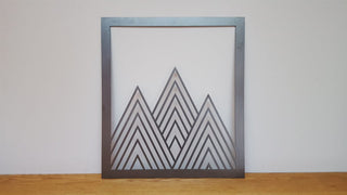 Triangle Mountains Cut Metal Sign Decorations