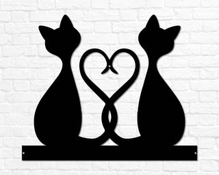 Cat Metal Cat Gifts For Cat Lover Gift Women Cat Sign For A Home Cat Decor Metal Cat Gift Metal Cat Sign Cat Heart Metal Cat Decor Decorations