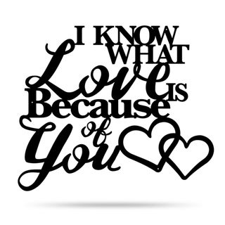 I Know What Love Is Cut Metal Sign Metal House Sign Decorations