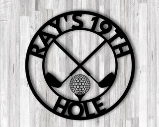 Personalized Golf Sign Personalized Golf Decor Golf 19th Hole Sign Bar Sign Metal Golf Sign Golf Gifts For Men Man Cave Sign Decorations