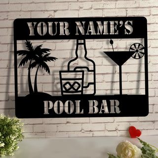 Pool Bar Metal Signs Outdoor Tiki Bar Pool Bar Sig Beach Sign Custom Metal Bar Sign Pool Bar Drink Sign Home Bar Sign Decorations