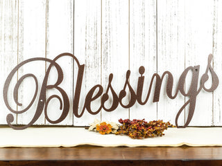 Blessings Metal Sign Metal Wall Decor Wall Hanging Steel Gift Gift For Her Grandchildren Wall Art Decorations