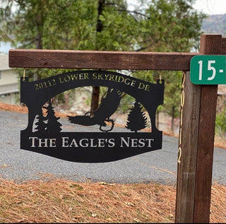 Metal Sign Eagle Evergreens Eagle Evergreen Sign Metal House Sign Decorations