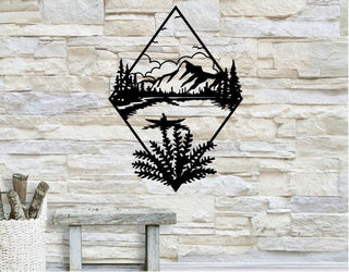 Mountain Metal Mountain Nature Nature Modern Modern Metal Wall Decor Decorations