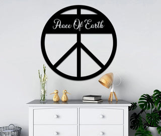 Peace Symbol Metal Wal Art Choose Your Size 12' 14' 18' 24' Or 30' Choose Your Favorite Color Decorations