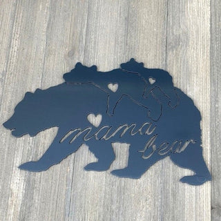 Mama Bear Metal Sign Cutout Cut Metal Sign Wall Metal Art Decorations