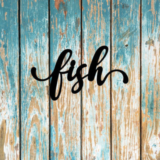 Fish Sign Cut Metal Sign Wall Decor Metal Sign Metal Art Decorations