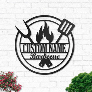 Custom Grill Personalized Bbq Name Sign Decoration For Living Room Barbecue Outdoor Dad Gifts Decorations