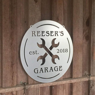 Custom Metal Garage Or Tool Shed Sign Cut Metal Sign Metal House Sign Decorations