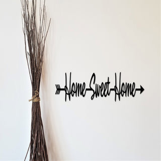 Home Sweet Home Sign Arrow Wall Decor Cutouts With Sayings Metal Word Art Cursive Words Split Arrow Word Arrow Decorations