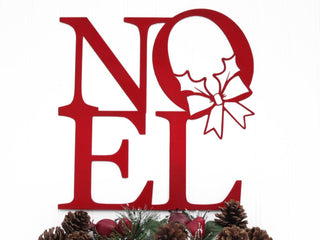 Noel Christmas Metal Sign With Wreath Red Christmas Decor Decoration De Noel Christmas Christmas Signs Decorations