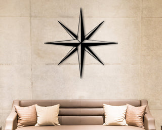 North Star Rose Shape Beautiful Metal North Star Custom Metal Stars Unique Gift Idea Wall Hanger Custom Metal Art Unique Metal Stars Decorations