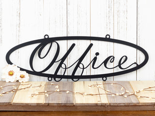 Office Metal Sign Office Decor Shop Sign Business Sign Metal Wall Decor Oval Sign Sign Outdoor Sign Decorations