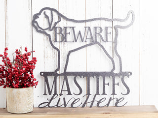 English Mastiff Metal Sign Mastiff Metal Wall Decor Sign Dog Sign Wall Hanging Pet Sign Decorations