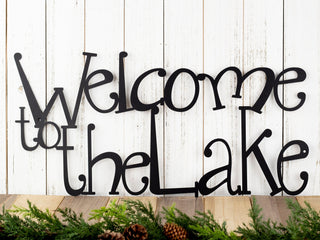 Welcome To The Lake Metal Sign Lake House Decor Outdoor Sign Sign Lake Wall Decor Cabin Decor Metal Wall Decor Decorations